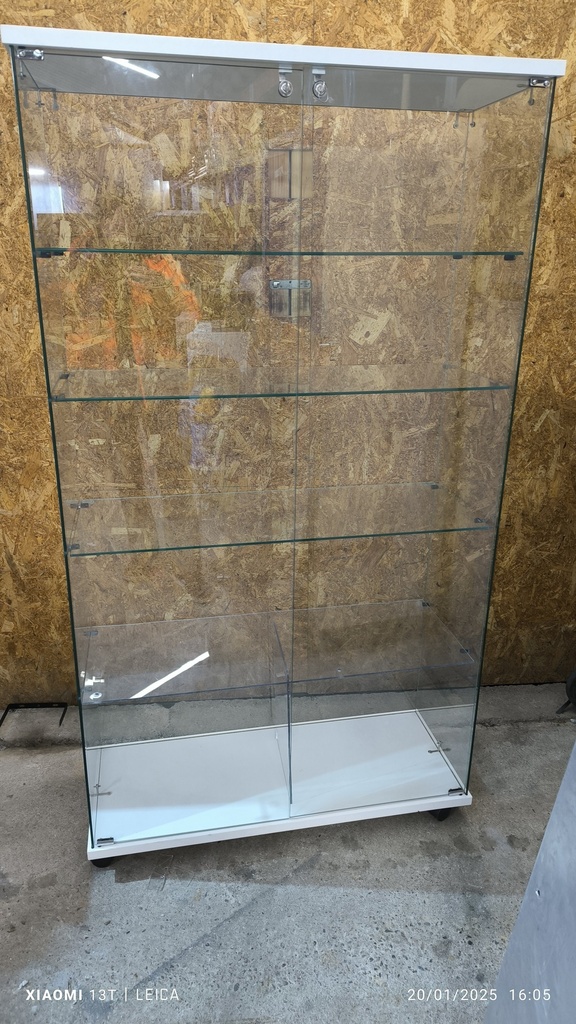 Vitrine 2 portes 100x40x180cm