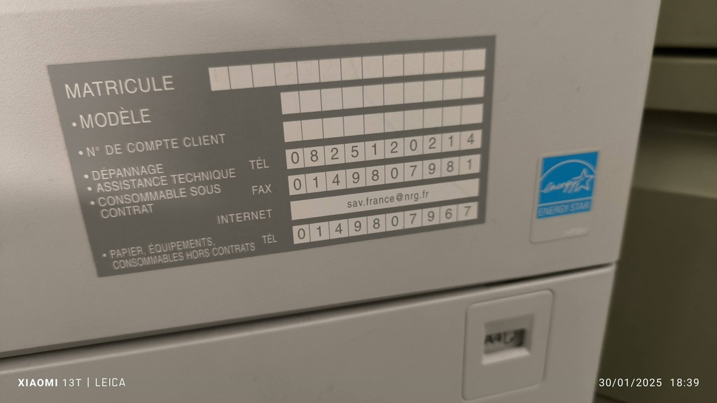 Photocopieuse Nashuatec MP 1600