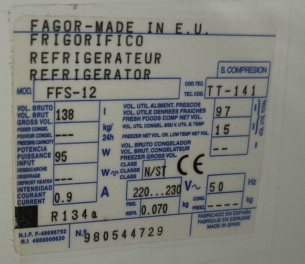 Frigo Fagor FFS-12