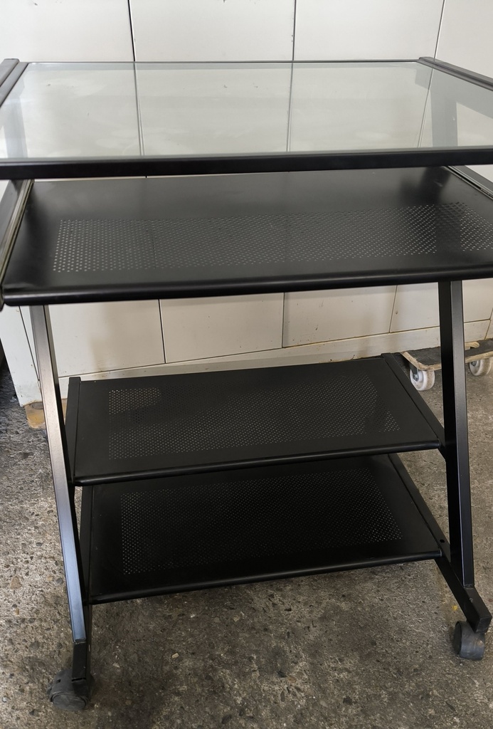 Petit bureau métal/verre