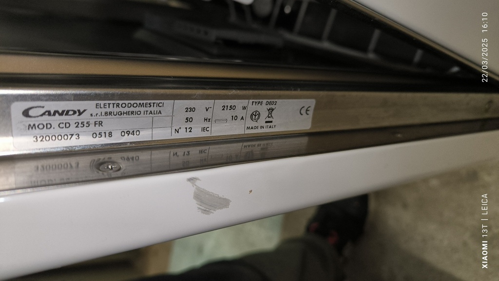 Lave vaisselle Candy CD 255.FR