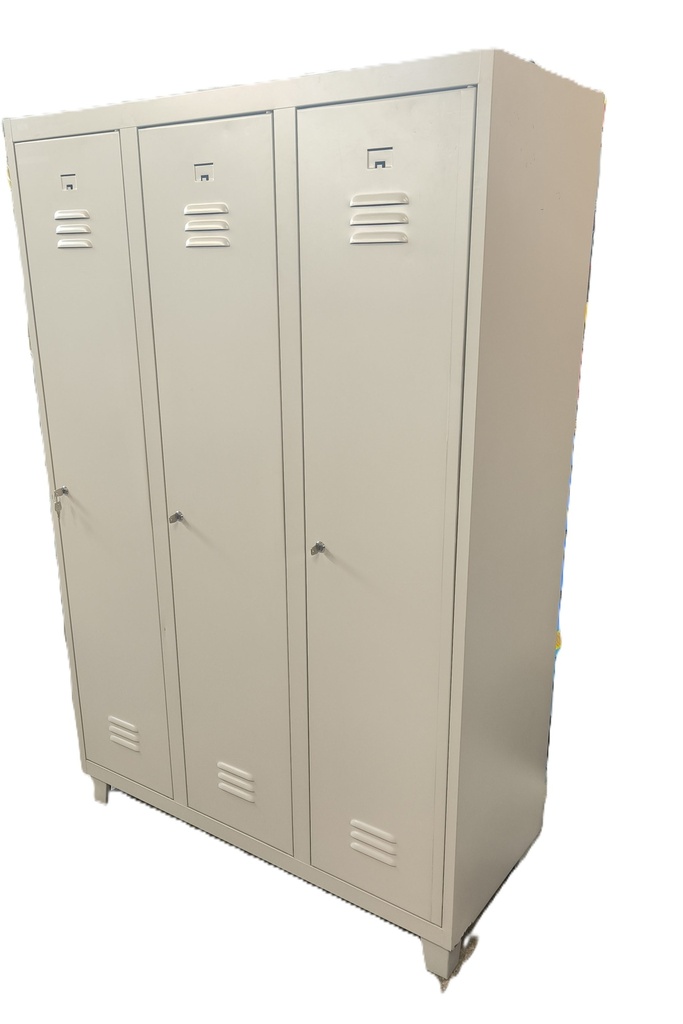 Bloc vestiaires 3 portes Manutan beige