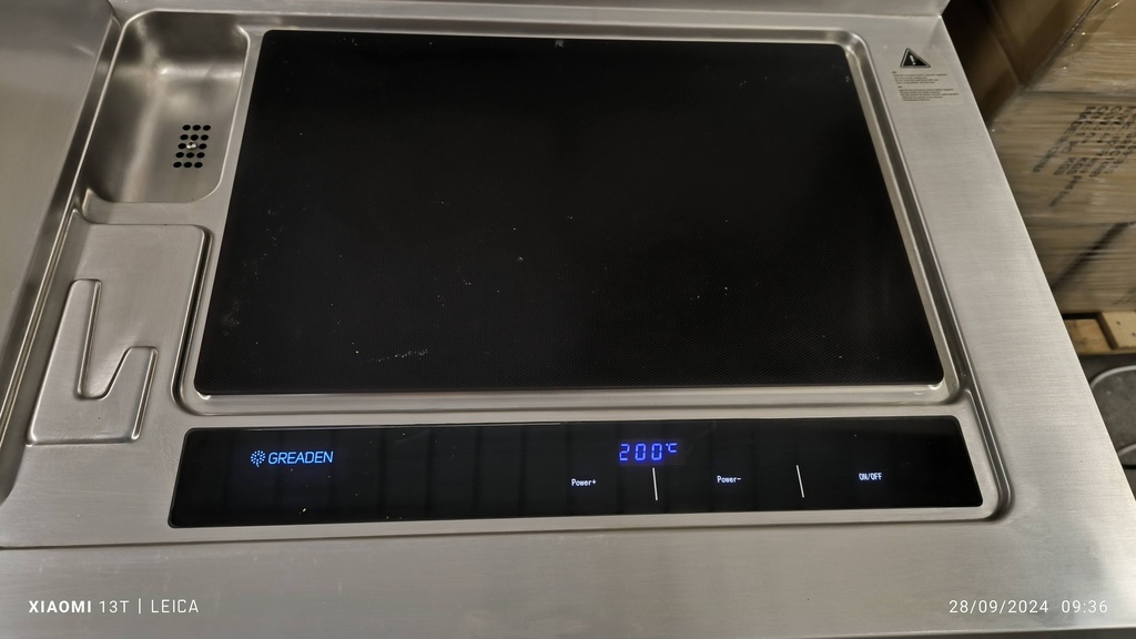 Meuble inox plancha électrique