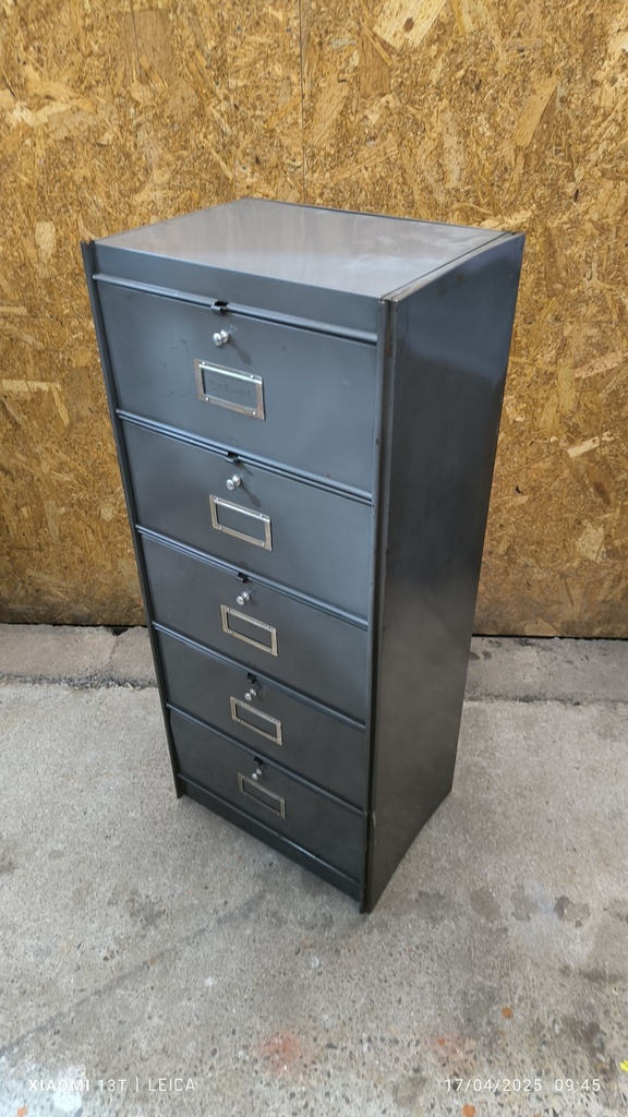 Meuble 5 clapets gris vintage