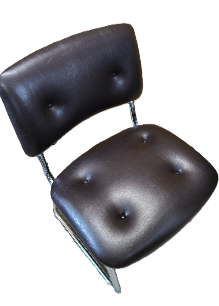 Fauteuil visiteur simili cuir