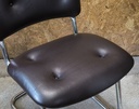 Fauteuil visiteur simili cuir