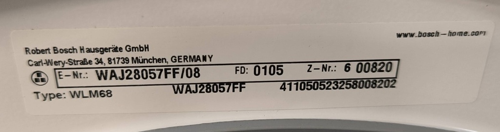 Lave linge Bosch WAJ28057FF série 2