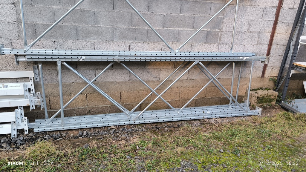 Rack à palettes 8.10 x p1.00 x h5.10m