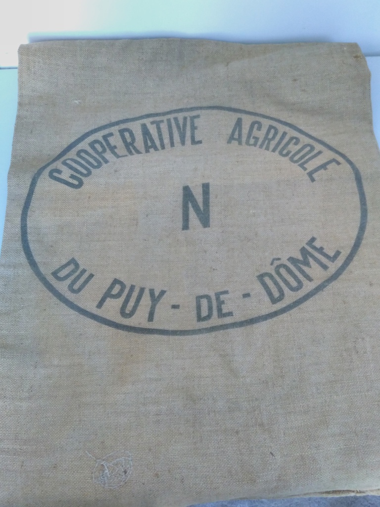 Sac en toile de jute ancien