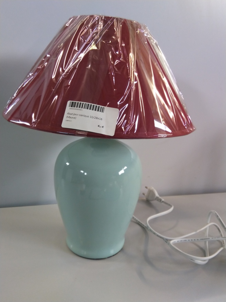 Lampe de chevet verte/bordeau