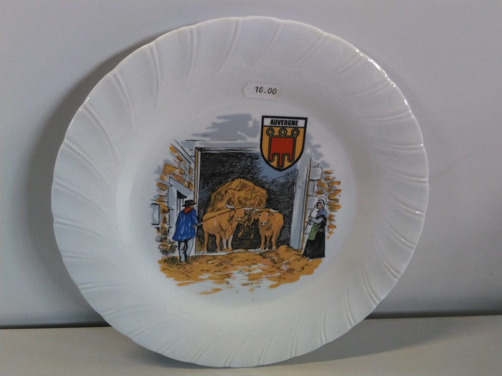 Assiette déco auvergne 27cm