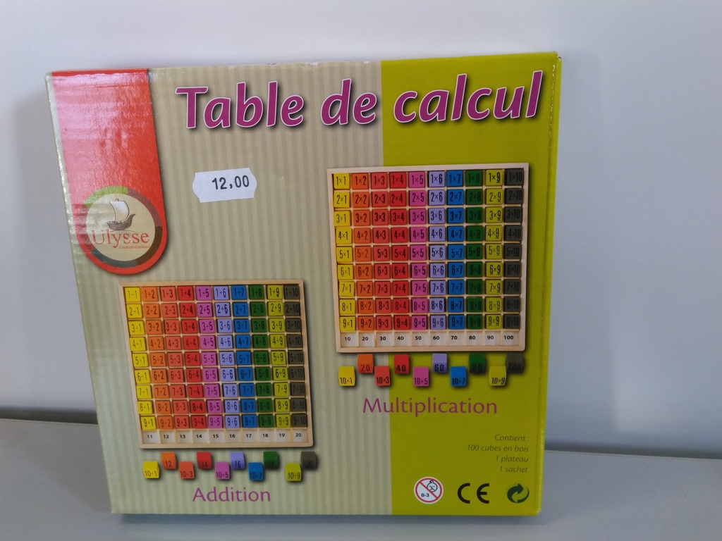 Table de calcul enfant