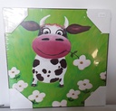 [Z3R4C2] Cadre vache verte 30 x30