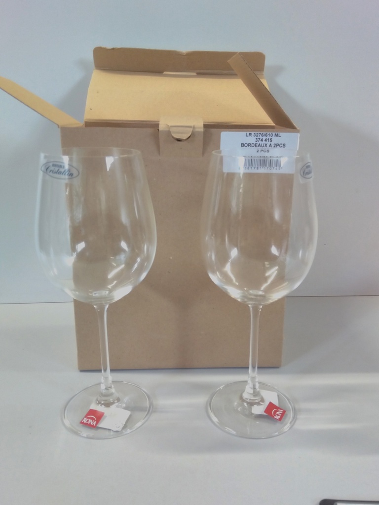 Lot de 2 verres à pied 61cl