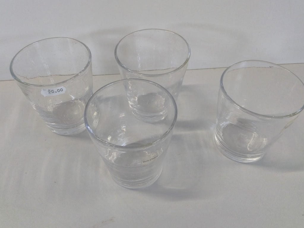 Lot de 4 verres à jeu de fruits