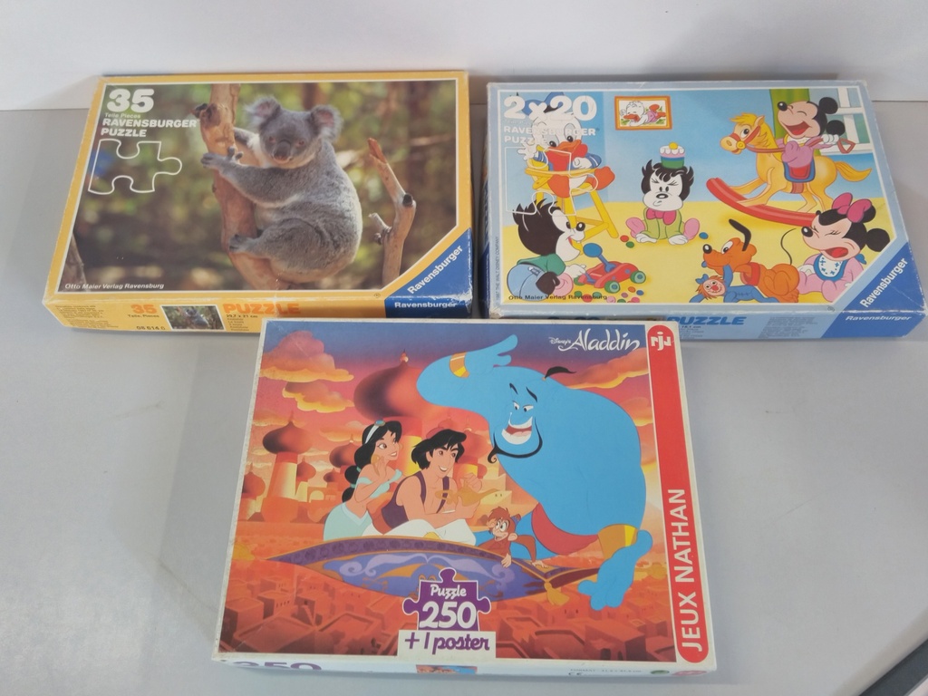 Lot de 3 puzzles divers enfant