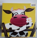 [Z3R4C2] Cadre décoratif vache jaune