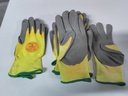 [R2G2A2] Gants caoutchouc/tissu gris/jaune T9