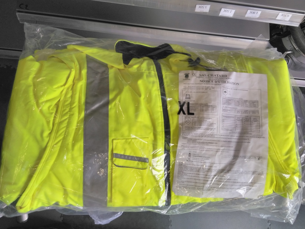 Veste fluo jaune Chatard taille XL emballée