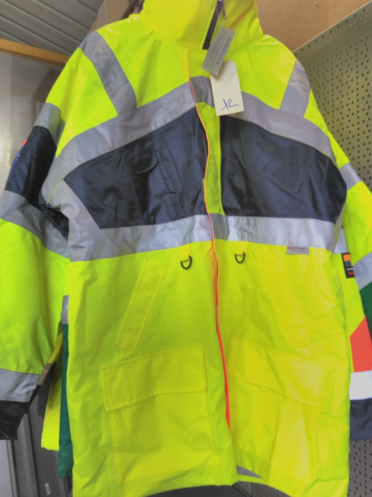 Parka fluo jaune/bleu polaire taille XL