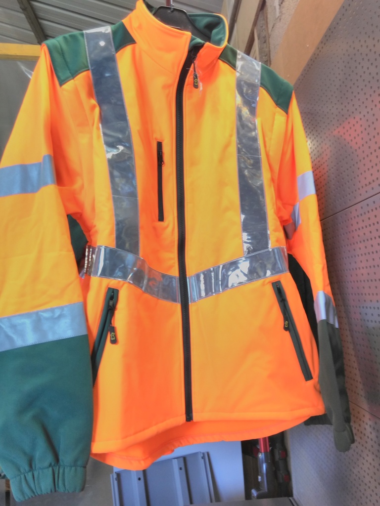 Veste fluo orange Chatard XL (liseré vert)