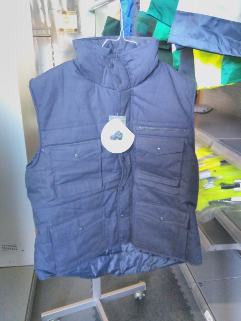 Gilet fourré sans manche L bleu