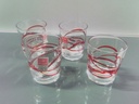 [R3E5] 4 verres peint à la main Bormioli