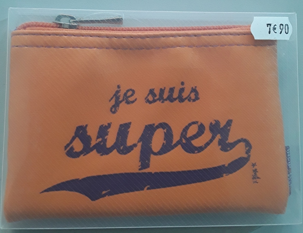 Pochette enfant "super" orange