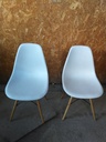 [R1E3] Paire de chaise design blanche