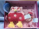 [Z3R3  B3] Doudou hibou + attache sucette (Rose)