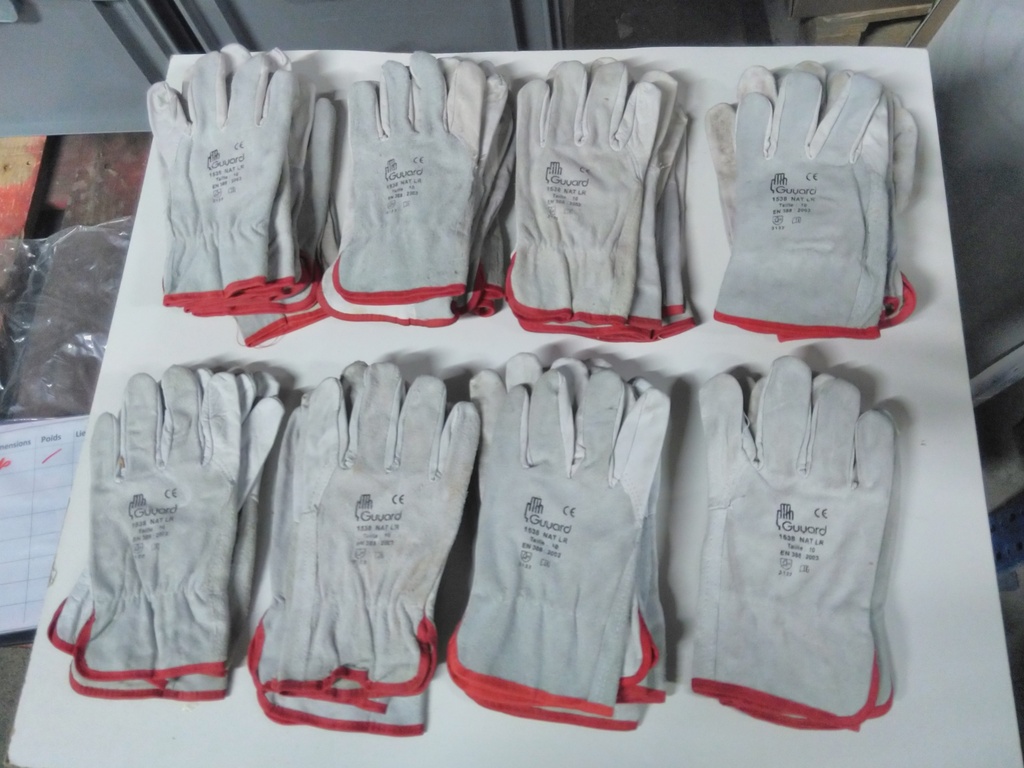 Gants tout cuir courts T10