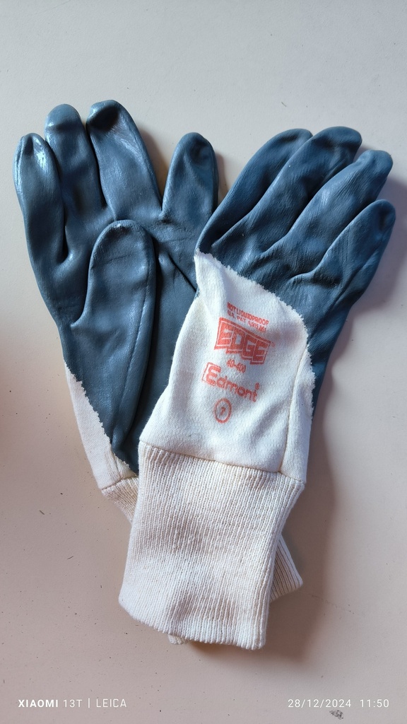Gants étanches bleu/blanc T7