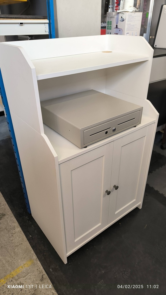 Banque d'accueil blanche