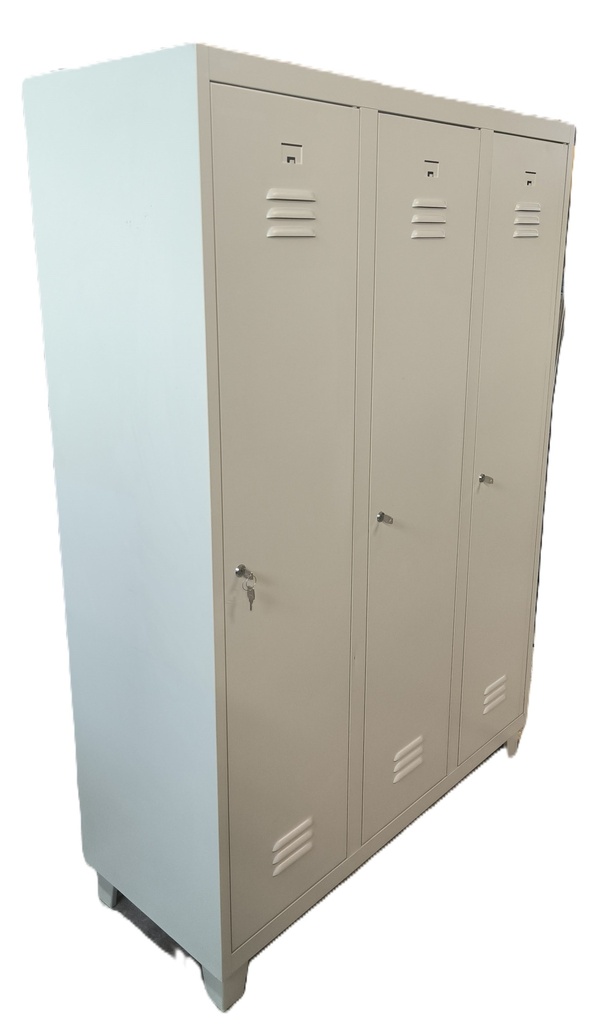 Bloc vestiaires 3 portes Manutan beige