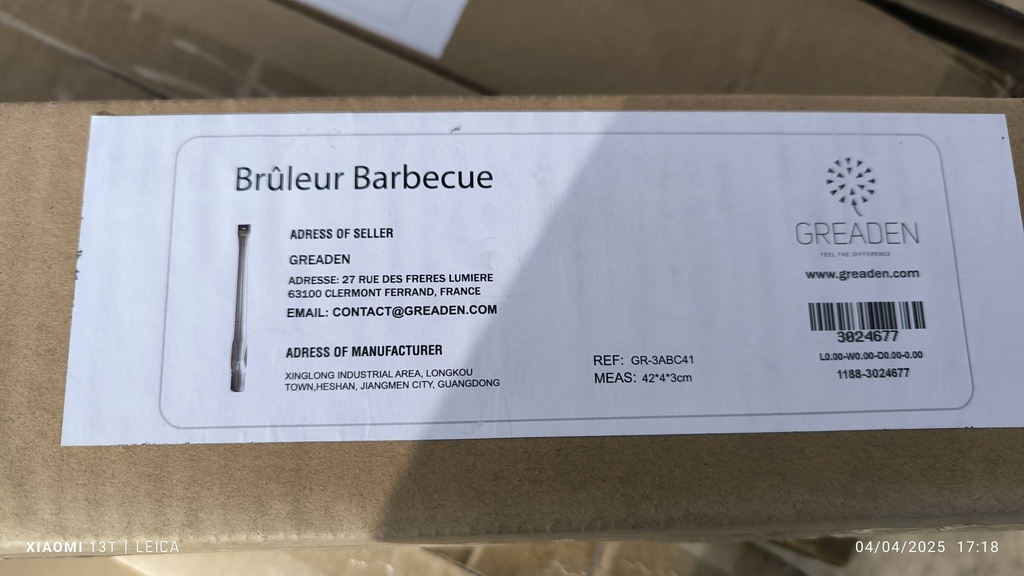 Kit 4 bruleurs Greaden neuf