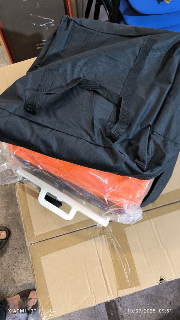Côtés tonnelle orange 3x3m  300g/m²