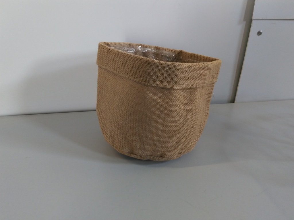 Cache pot toile de jute