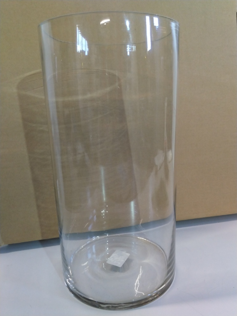 Vase en verre 15xh20 cylindrique