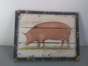 [Z3R4A6] Cadre déco en bois "porc"