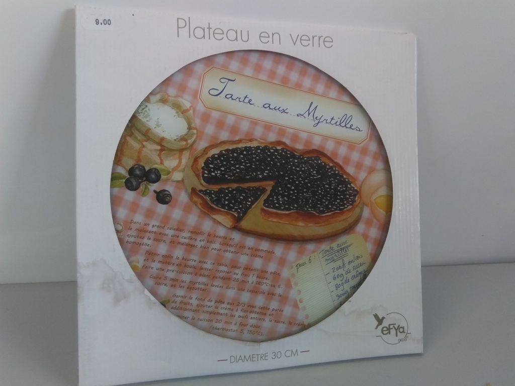 Plateau à fromage ou déco en verre