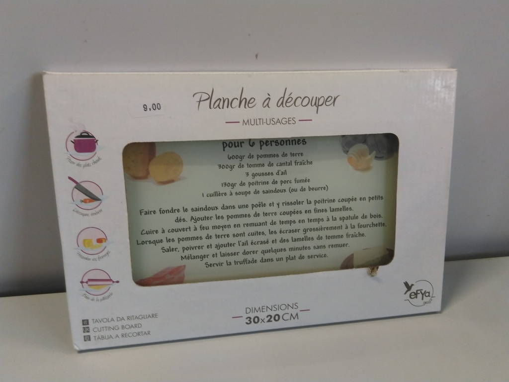 Planche à découper déco diverse