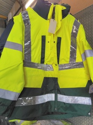 [Z4Gd1B4] Veste fluo jaune Chatard taille L (col vert)