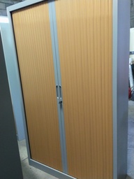 [Z3] Armoire métallique 128 à rideaux marron/grise
