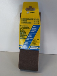 [G2B2] Bandes abrasives 65x410 grains 50