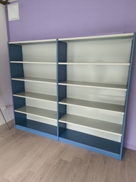 [R1Y] Etagère métal bleu 120x200x40cm