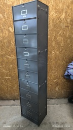 [Z4] Meuble colonne à clapets 84 gris vintage