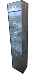 [Z20] Meuble colonne à clapets 90 gris vintage
