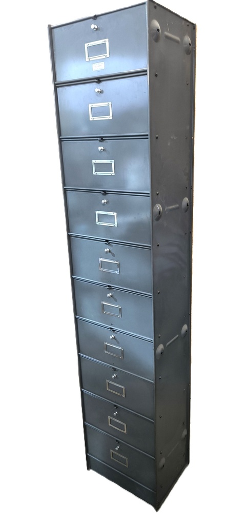 Meuble colonne à clapets 99 gris vintage