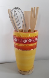 [Z3R4A1] Pot ustensiles cuisine jaune